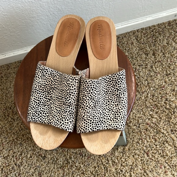 Madewell Clogs 9.5 Wooden Calf Hair - Picture 2 of 4